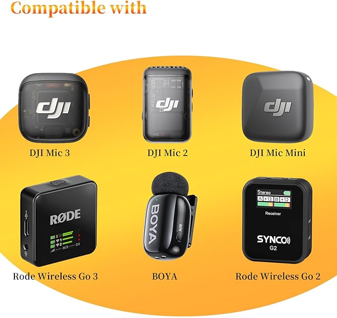 U Shape Microphone Lighting OTG Adapter Converter Compatible with DJI Mic 3 Mic 2 and DJI Mic mini and Other Wireless Microphones for iPhone 14 13 12 11 8 XS (with Charging Function)