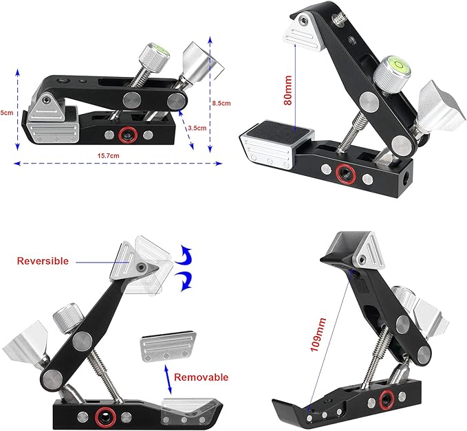 Heavy Duty DSLR Mirrorless Camera Camcorder Super Clamp Mount w/Magic Arm +Quick Release Plate Desk Table Handrail Bar Holder Video Rig Kit for Studio Youtuber Travel Outdoor Time Lapse Vlogging