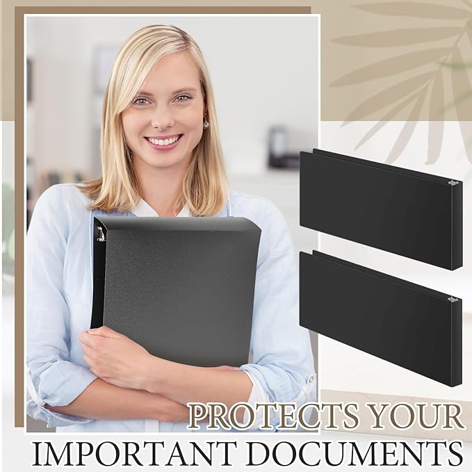 Humyoun 2 Pcs 8.5'' x 14'' Landscape 3 Ring Legal Size Binders 2 Inch Round Ring Binders Heavy Duty Economy Holds 8.5 '' x 14'' Paper for Artwork Blueprints, Office, Home, Work Places(Black)