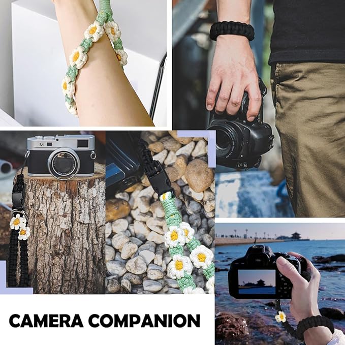 Camera Wrist Strap, Secure & Adjustable DSLR Camera Hand Strap, Sling, Lanyard, Accessories