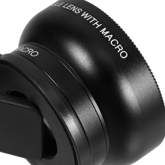 Healifty Universal Clip-on Phone Lens Kit Wide Angle and Macro Lens 2-in-1 for Smartphone Photography Portable Black for Travel and Professional Use