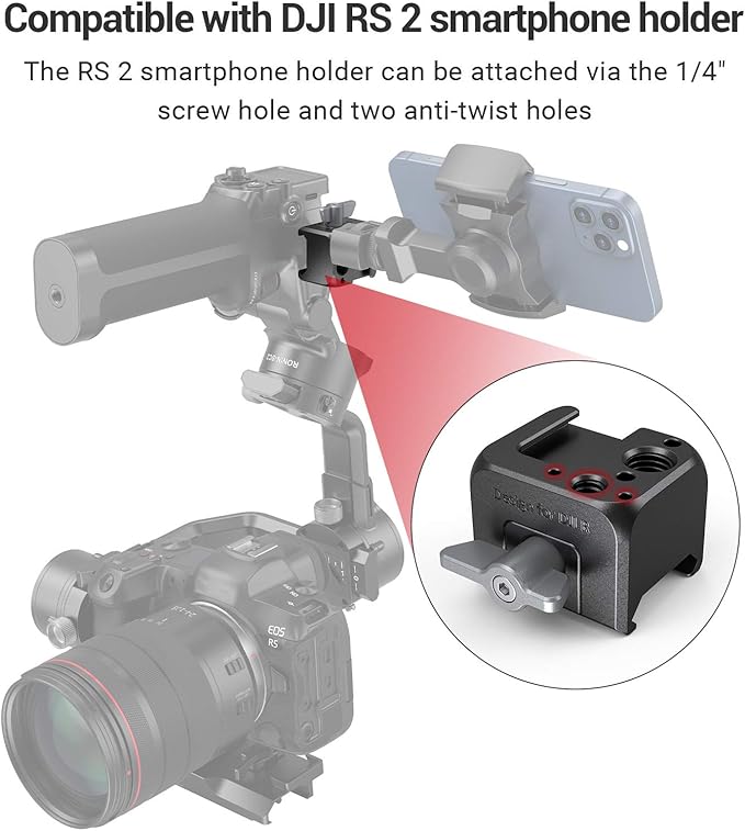 SmallRig NATO Clamp Accessory Mount for DJI RS 5 / RS 4 Mini/RS 2 / RSC 2 / RS 3 / RS 3 Pro/RS 3 mini/RS 4 / RS 4 Pro Gimbal - 3025