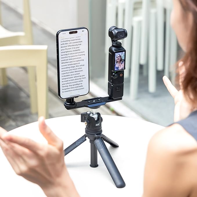 Magnetic Phone Holder for DJI Osmo Pocket 3 Xtra Muse,Cellphone Pocket3 Mount Accessories with Arca Swiss Design & 1/4"-20 & Angle Adjust Phone Stand for Pocket3 Creator Combo,for Tripod Selfie Stick