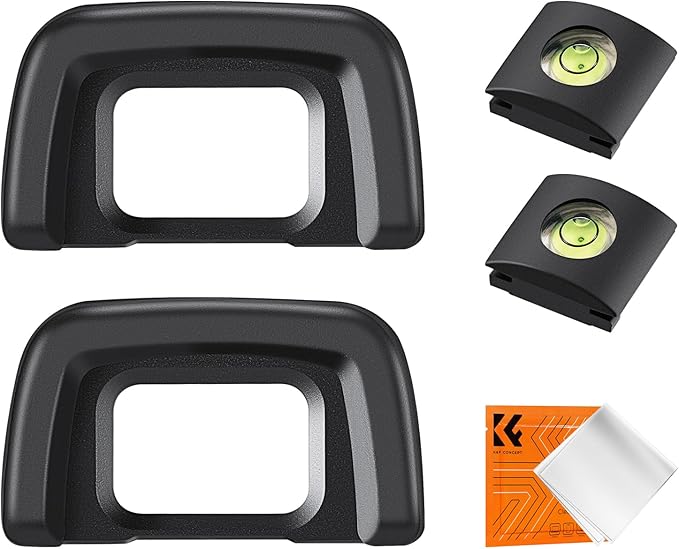 K&F Concept Eyepiece Cover & Hot Shoe Cover Kit, Viewfinder Protector Eyecup Eye Cup DK-24 for Nikon D5000 D5100 D3000 D3100 Camera Viewfinder