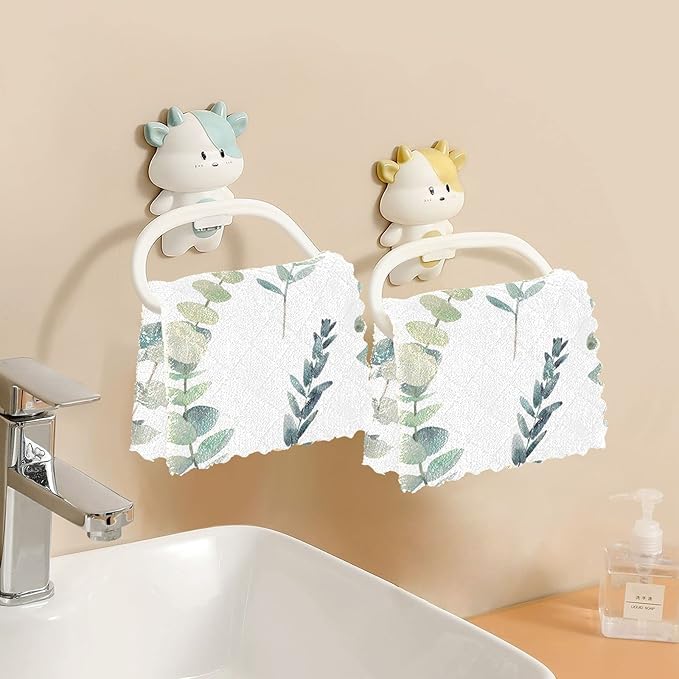 CaTaKu Eucalyptus Kitchen Dish Cloths for Washing Dishes Reusable Cleaning Cloth Dish Towels Microfiber Washcloths Dish Rags for Kitchen,6 Pack
