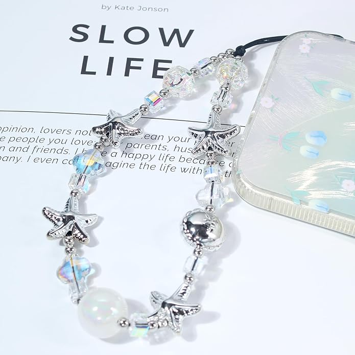 Beaded Camera Wrist Strap, Cute Phone Charms Strap, Pearl Bracelet Wrist Strap, Phone Keychain Decoration for Wallet