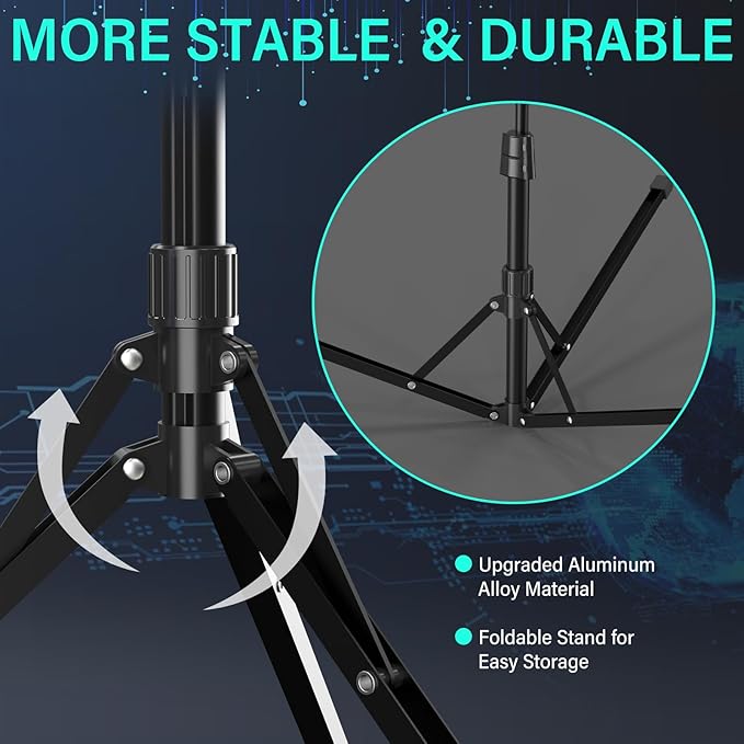 UBeesize 14'' Foldable Ring Light with 62'' Tripod Stand and Phone Holder, LED Selfie RingLight for iPhone with Remote, Circle Light for Tiktok/YouTube/Photography/Makeup/Live Stream