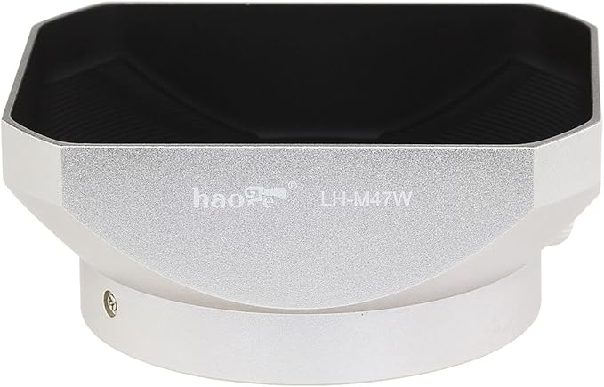 Haoge LH-M47W Metal Lens Hood Shade for Olympus M.ZUIKO Digital ED 12mm f2 12 2 Lens Replaces LH-48 Silver