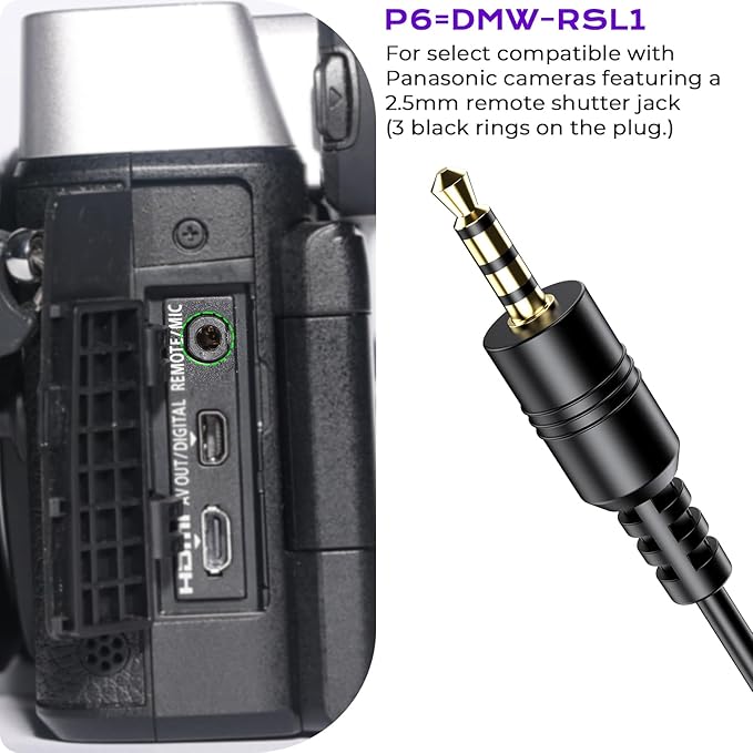 for Panasonic Camera Rechargeable Remote Shutter Release - AODELAN Wireless & Wired Remote Control for Panasonic Lumix S5II, S5IIX, S5, S1H, GH6, GH5, GH5 II,G97, GH7,G9 II,Replaces DMW-RSL1