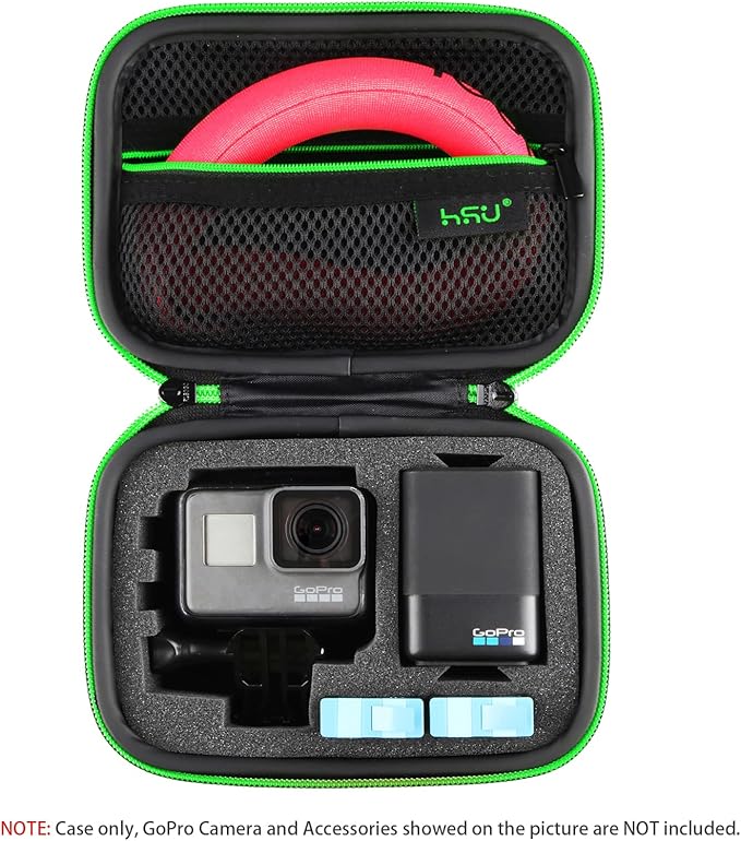 Carrying Case for GoPro Hero 13/12/11/10/9/8/7/6/5 Black and Accessories, HSU Protective Security Bag, Storage Solution for Adventurers-Upgraded Interior Foam