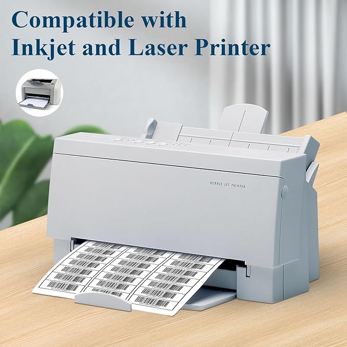 (2000 Sheets, 60000 Labels) Sticker Paper, 1" x 2 5/8" Shipping Address Labels, 30 Per Page Self Adhesive Mailing Label for Laser and Inkjet Printers