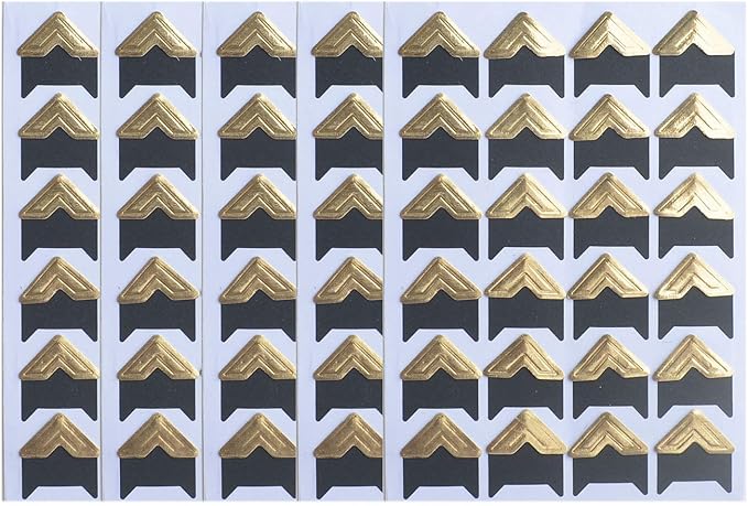 10 Sheet (240-pack) Photo Corners Self Adhesive Photo Foto Corner Stickers for Scrapbooking Personal Journal (Style2-10sheet Gold)