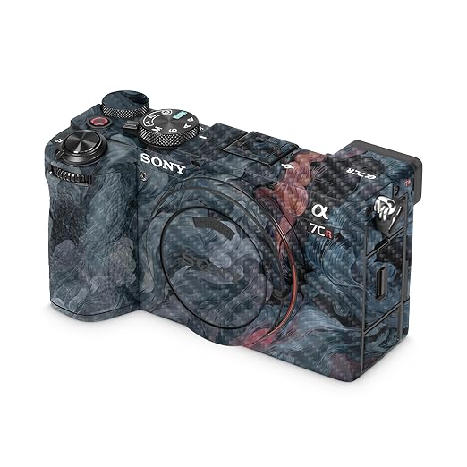 Carbon Fiber Camera Skin Compatible with Sony Alpha 7CR Camera (2023) - Storm Cloud - Premium 3M Vinyl Protective Wrap Decal Cover - Easy to Apply | Crafted in The USA by MightySkins