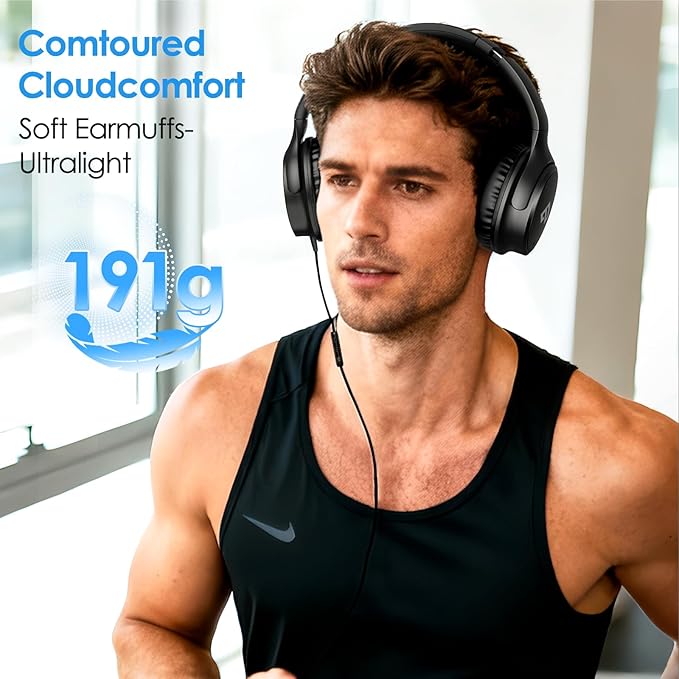 USB C Headphones Wired Headphones Over Ear with HD Mic, Corded Headphones/Lightweight/Foldable/Adjustable for iPad/Sports/School/Travel/iPhone 17/16/15, Samsung S25/S24, Google Pixel 9, Ideal Gifts