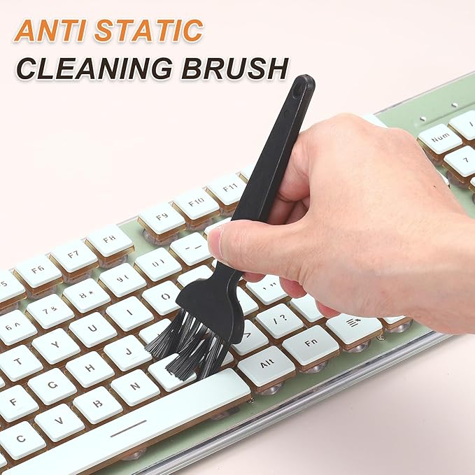 MECCANIXITY 3PCS Anti Static Brush, 147mm Dual Head Cleaning Brush for Small Spaces Keyboard Computer PCB Electronic Cleaning Kit, Blue