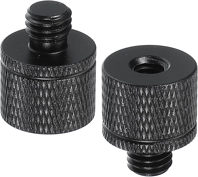 PATIKIL Tripod Screw Adapter 1/4" Female to M8 Male, 2 Pcs Tripod Nut Connectors Camera Mount Screw Camera Double Head Converter for Microphone Holder Magic Arms Accessories, 20 mm