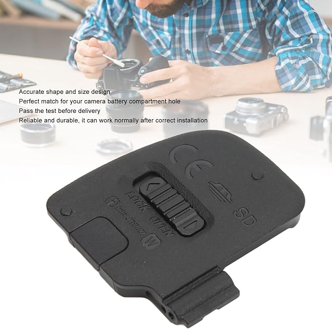 Diyeeni Replacement Battery Door Cover, for A6000 ILCE 6000 Camera Battery Compartment Lid Cover, Camera Repair Part Accessory