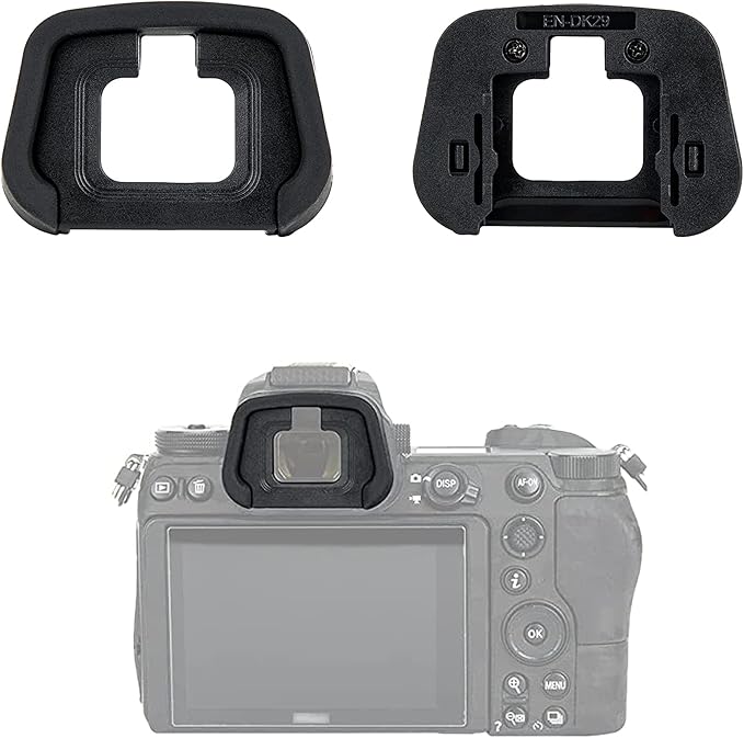 DK-29 Eyepiece Compatible with Nikon Z7 II Z7 Z6 II Z6 Z5 Mirrorless Camera, Silicone Eye Cup & Hot Shoe Cover (2+1Pack