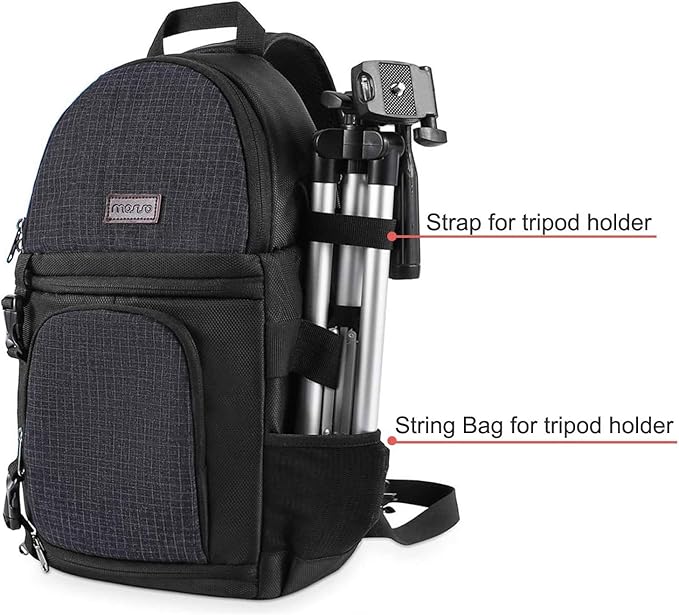 MOSISO Camera Sling Bag, DSLR/SLR/Mirrorless Camera Case Shockproof Photography Camera Backpack with Tripod Holder & Removable Modular Inserts Compatible with Canon/Nikon/Sony/Fuji, Black