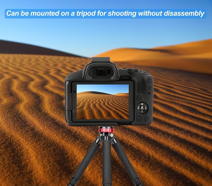 Pocoukate Case for Canon EOS R50 Camera, Soft Silicone Protective Cover Skin with Screen Protector Accessories for Canon EOS R50 Mirrorless Camera Silicone Case - Black