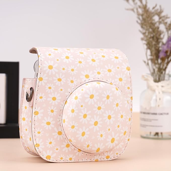 Frankmate Protective Case Compatible with Fujifilm Instax Mini 12 11 9 8 Instant Film Camera with Accessory Pocket and Adjustable Strap