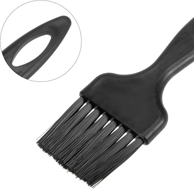 uxcell 2 Pcs Anti Static ESD Brush Plastic Handle Nylon Lab Cleaning Brushes for Electronics Keyboard PCB BGA Repair Soldering, 40x55mm Bristles