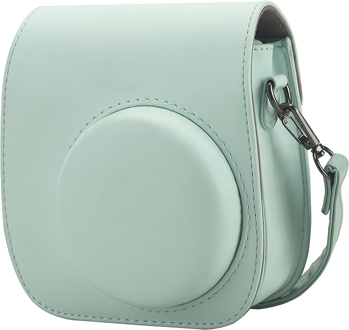 Frankmate Protective Case Compatible with Fujifilm Instax Mini 12 11 9 8 Instant Film Camera with Accessory Pocket and Adjustable Strap