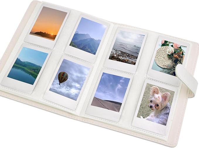 Sunmns Accessories Bundle Kit Compatible with Fujifilm Instax Mini 12 11 9 8 90 70 Instant Camera, Include Album, Film Stickers, Photo Frames, Hanging Frame, Strap (White)