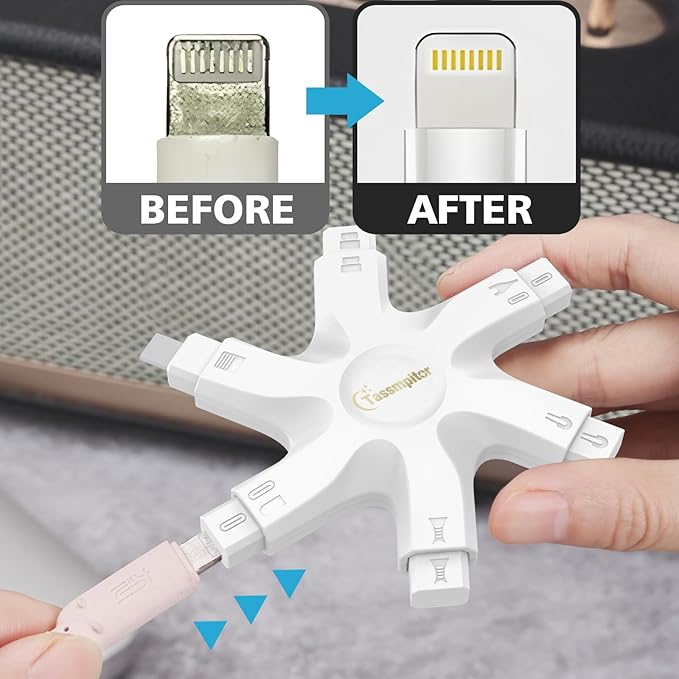 for iPhone Cleaning Kit Port Cleaner, Repair and Restore Tool for iPad Pro Watch Cell Phone Charging Port, Lightning Charger Cables Speaker Airpod Cleaning Putty Dust for All Devices