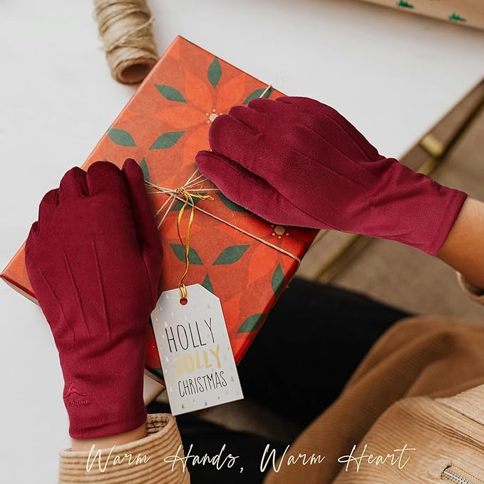 Achiou Women Winter Touchscreen Gloves Soft Comfortable Thermal Elastic Stretch Texting Glove for Traveling, Cycling, Running