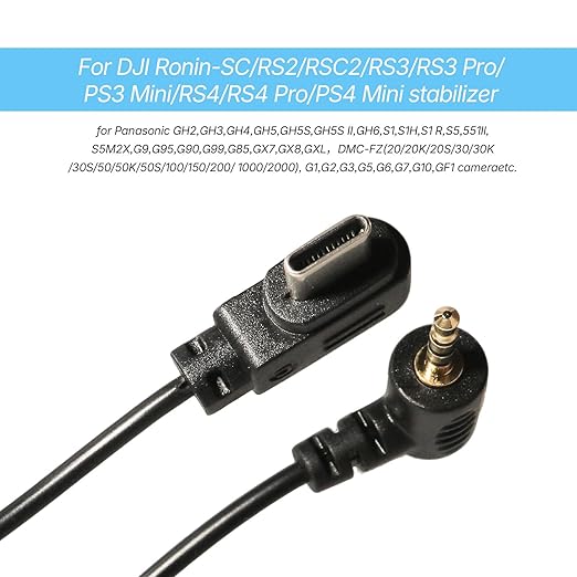 Camera Shutter Release Cable USB-C to TRRS 2.5mm USB for DJI Ronin-SC/RS2/RSC2/RS3/RS3 Pro/PS3 Mini/RS4/RS4 Pro Stabilizer,for Panasonic GH6 S5M2X G9 S5 S1H Camera RSS Upwards Control Cable 33CM