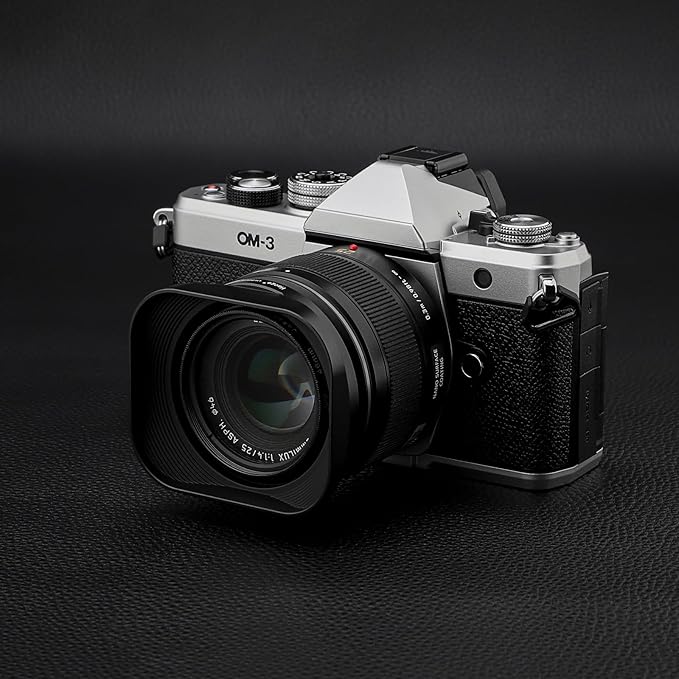 Haoge LH-P2514 Square Metal Lens Hood for Panasonic Leica DG SUMMILUX 25mm f/1.4 ASPH Lens dg25 25MM F1.4 Bayonet-Mount Lens Shades H-X025