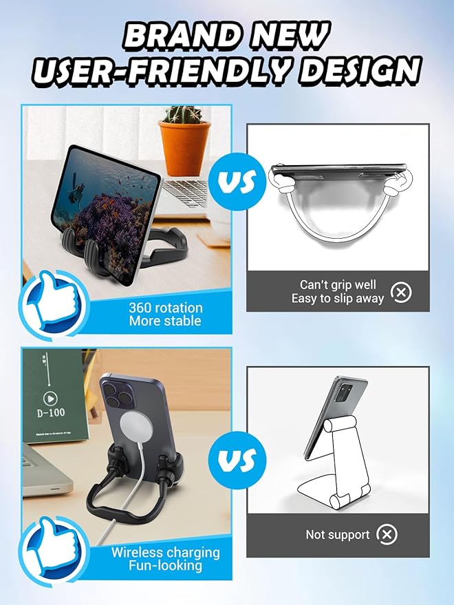 Easter Gifts for Teen Boys Girls Adults Cell Phone Stand Patented 2 Pack Thumbs Up Lazy Phone Stand for iPhone Easter basket stuffers Cell phone Holder for Desk Birthday Gifts for Kids Men Women