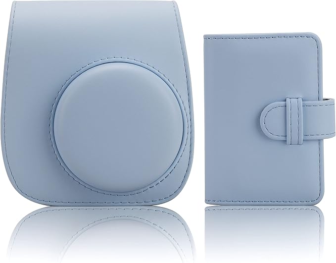 Frankmate Protective Case Compatible with Fujifilm Instax Mini 12 11 9 8 Instant Film Camera with Accessory Pocket and Adjustable Strap