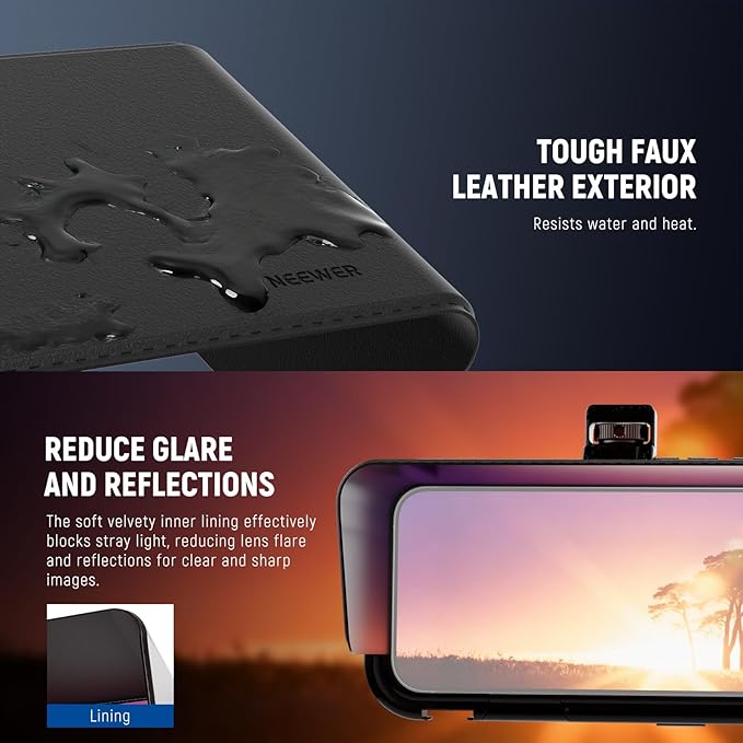 NEEWER Sun Shade Compatible with iPhone 16 Pro Max Phone Cage (PA074) Only, Quick Release Magnetic Sun Hood Anti Glare Reflection Visor for Outdoor Vlogging Mobile Photography, PA094