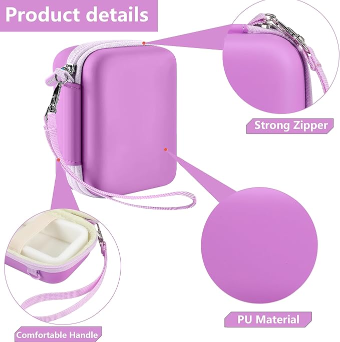 Leayjeen Kids Camera Case Compatible with Goopow/Dwfit/Slothcloud/Colofree/KIZJORYA Kids Camera Toys and Children Digital Video Camera,Best Christmas and Birthday Gifts-Purple(Case Only)