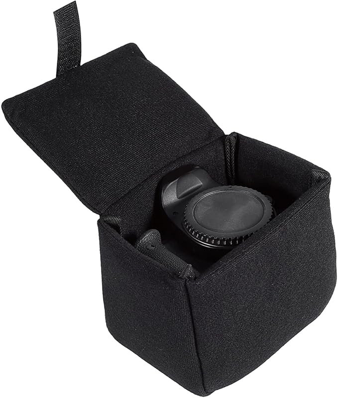 DLSR Camera Bag, Small Mirrorless Camera Insert DLSR Camera Bag Insert Padded Shockproof Foldable Camera Case Bag Organizer Accessory for Photographing Padded Camera Pouch Camera Insert Bag (Black)