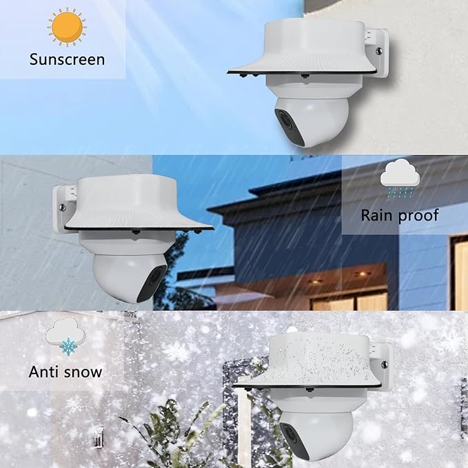 Rain Cover Compatible with Eufy SoloCam E30/E42, Weatherproof Sun Shade Outdoor Security Camera Protection Shield,Anti-Glare Sun Visor, Easy to Install(1 Pack)