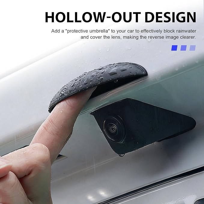 Camera Rain Cover, Car Rear View Camera Cover, Anti-rain Backup Camera Protector, Universal Exterior Accessories for Most Cars (Black)