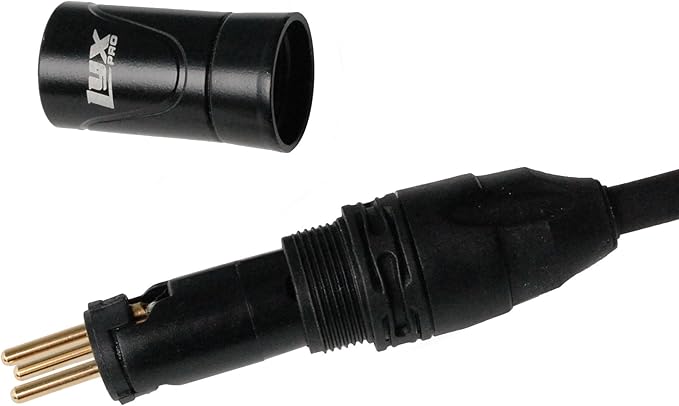 LyxPro Quad Serias - 3 Ft - XLR Male to Female Star Quad Microphone and Audio Cable for High End Quality and Sound Clarity, Extreme Low Noise – Black