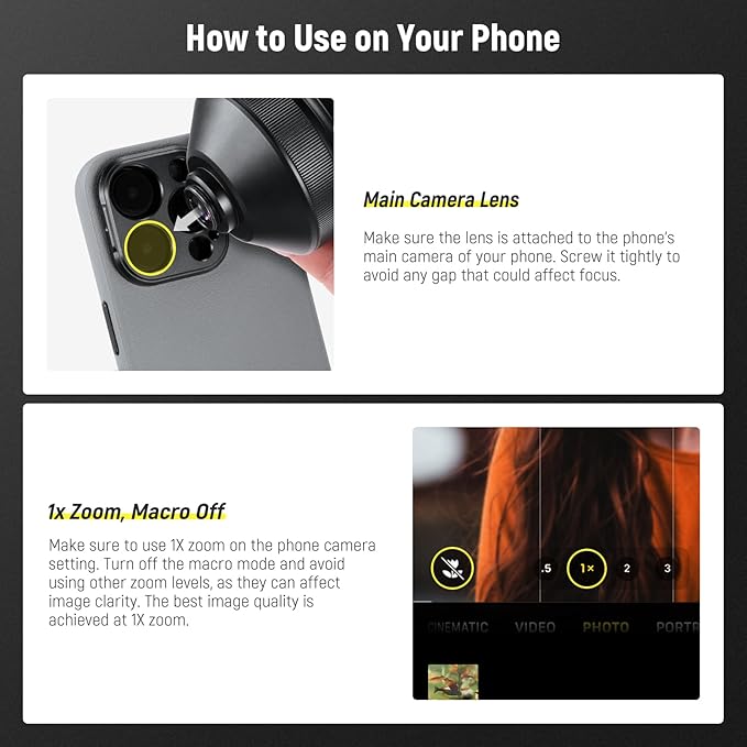NEEWER Telephoto Lens HD 85mm Phone Only Back Plate 17mm, 2.5X Magnification Compatible with SmallRig NEEWER Cage for iPhone Samsung with 17mm Adapter & Lens Cap, LS-59