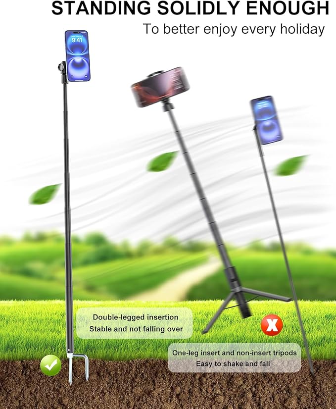 Golf Monopod Selfie Stick with Magnetic Phone Holder Mount - 57" Metal Pole Golf Phone Holder for Record Swing, Putting, Golf Training Aid, Tripod for iPhone 16 15 Compatible with Magsafe