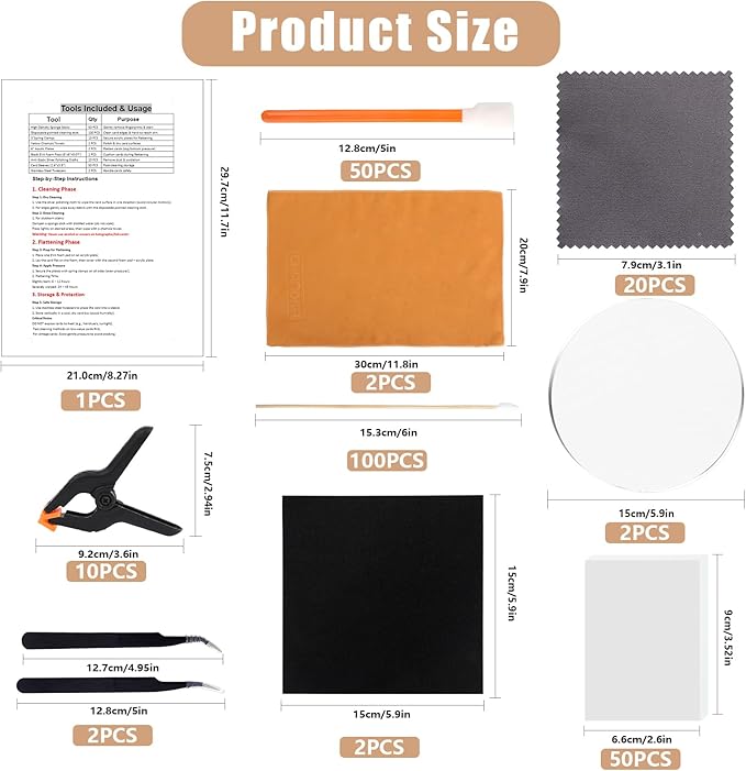 238 Pcs Card Cleaning Kit, Trading Card Cleaning Kit & Sports Card Flattening Kit, Card Care and Repair Tool Accessories for Card Collector with User Manual