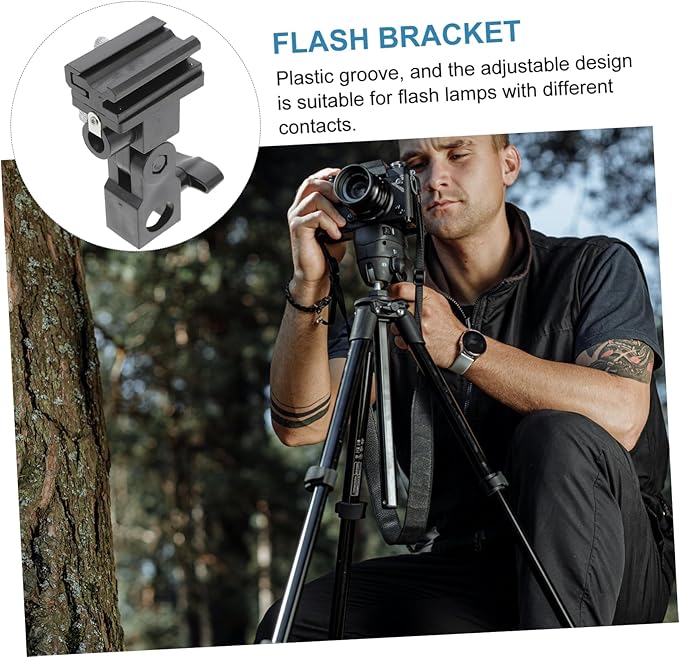 jojofuny Flash Trigger Bracket Light Adapter Tripod Mount for Camera Off-Camera Flash Stand Umbrella Clamp
