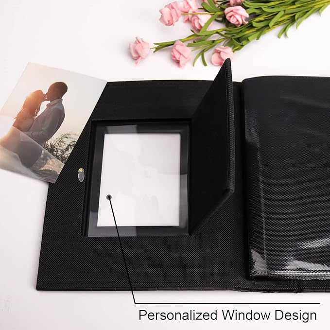 Vienrose Photo Album for 200 4x6 Photos Leather Cover Extra Large Capacity Picture Book for Wedding Baby Vacation