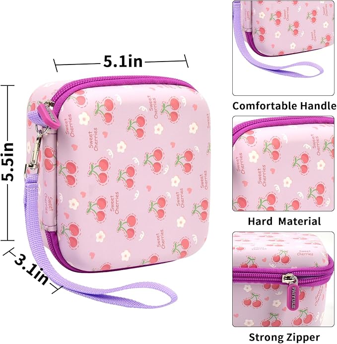 Kids Instant Print Camera Case Compatible with ESOXOFFORE for Dylanto for DUDUDRAGON for GKTZ for Dafotil for Careenoah for Aasonida Toddler Digital Prints Paper Storage Bag (Box Only) Light Purple
