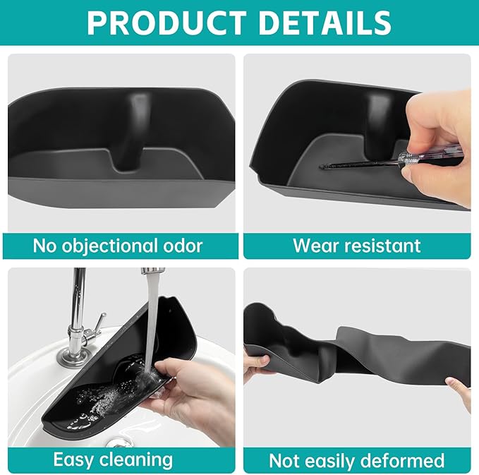 Door Side Storage Box Compatible with 2010-2024 Toyota 4Runner Accessories, Front & Rear 4PCS Door Handle Insert Organizer Tray, TPE Phone Pockets Cup Holder Fit for 4-Runner Accessories