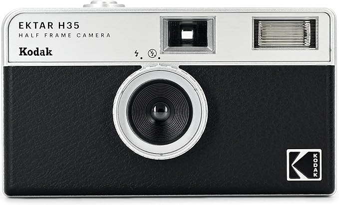 Kodak EKTAR H35 Half Frame Film Camera, 35mm, Reusable, Focus-Free, Lightweight, Easy-to-Use (Black) (Film & AAA Battery are not Included)