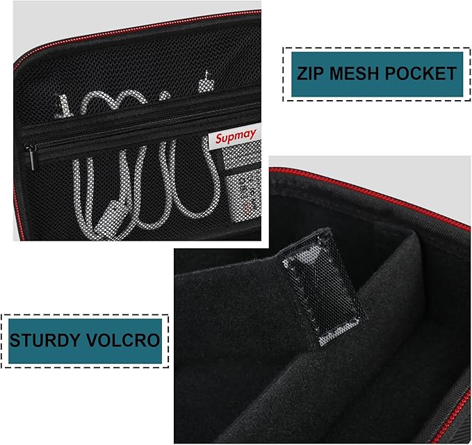 Hard Travel Case for Sony ZV-1F / ZV-1 / ZV-1 II Digital Camera, Protective Cases Bag Fits Vlogger Accessory Kit Tripod and Microphone, Extra Zipper Pocket fit Battery Charger, Black