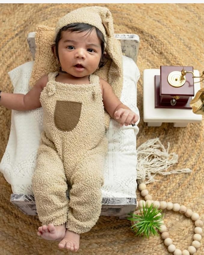 Newborn Photography Props Wooden Table Mini Bedside Table Rustic Square End Table Baby Photoshoot Props Display Risers for Any Newborn Bed and Birthday Cake Smash Photoshoots
